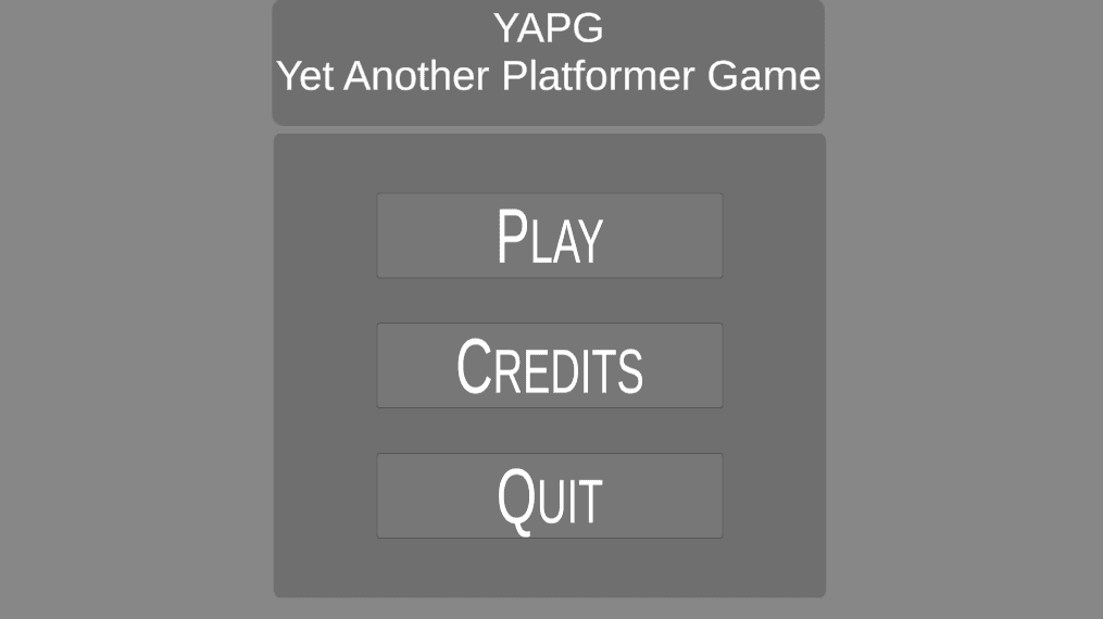 Het hoofdmenu van het spel.
