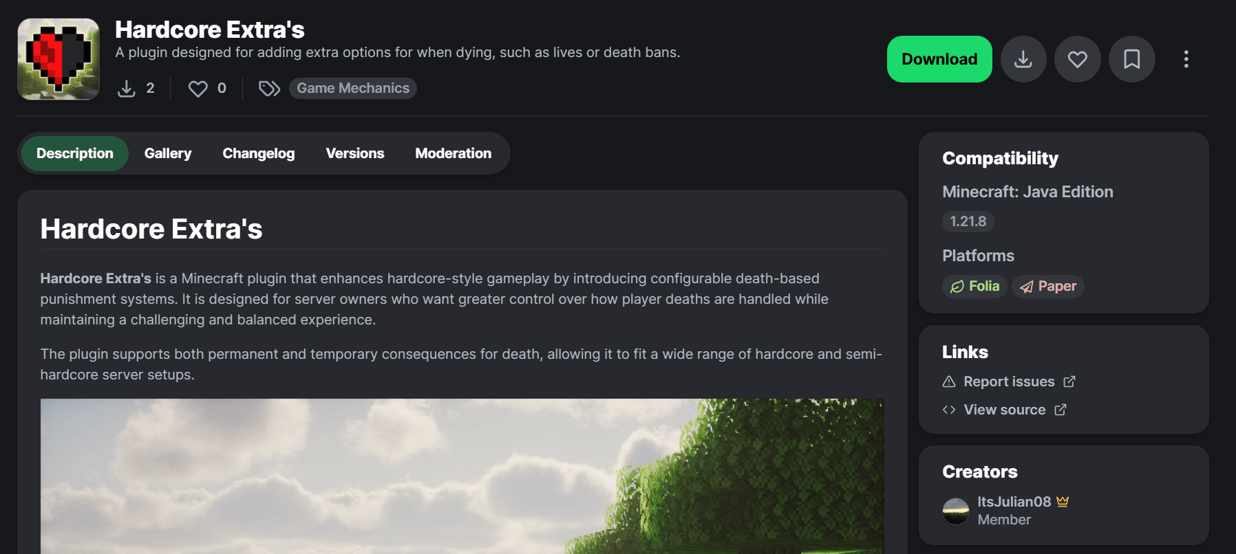 De plugin is te downloaden via Modrinth.