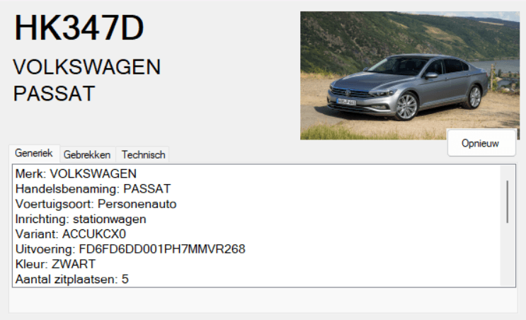 Preview van RDW Kentekencheck App
