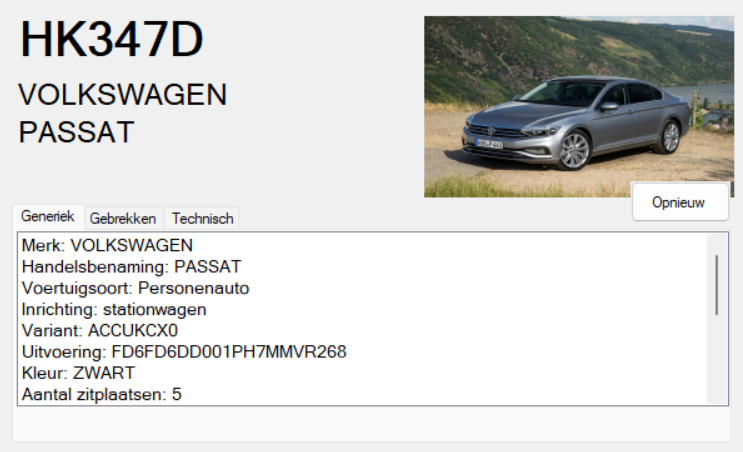 Preview van RDW Kentekencheck App